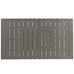 Shore Outdoor Patio Aluminum Dining Table in Silver Gray