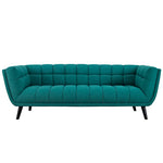 Bestow Upholstered Fabric Sofa in Teal