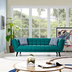 Bestow Upholstered Fabric Sofa in Teal