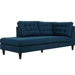 Empress 2 Piece Upholstered Fabric Left Facing Bumper Sectional in Azure