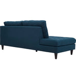 Empress 2 Piece Upholstered Fabric Left Facing Bumper Sectional in Azure