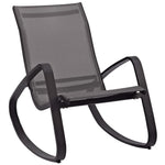 Traveler Rocking Outdoor Patio Mesh Sling Lounge Chair in Espresso