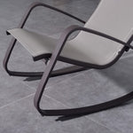 Traveler Rocking Outdoor Patio Mesh Sling Lounge Chair in Espresso