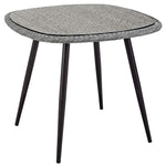 Endeavor 36" Outdoor Patio Wicker Rattan Dining Table in Gray