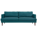 Agile Upholstered Fabric Sofa in Teal