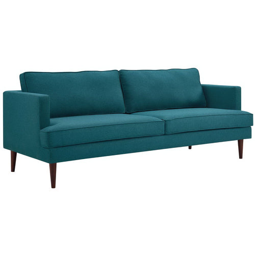 Agile Upholstered Fabric Sofa in Teal