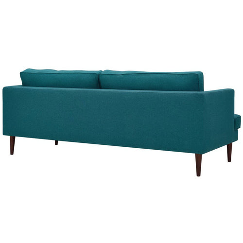 Agile Upholstered Fabric Sofa in Teal