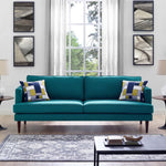 Agile Upholstered Fabric Sofa in Teal