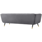 Adept Performance Velvet Sofa in Gray
