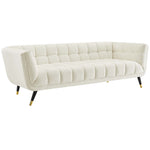 Adept Performance Velvet Sofa in Ivory