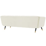 Adept Performance Velvet Sofa in Ivory