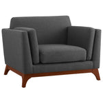 Chance Upholstered Fabric Armchair in Gray