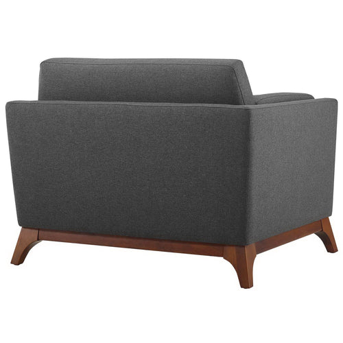 Chance Upholstered Fabric Armchair in Gray