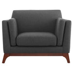 Chance Upholstered Fabric Armchair in Gray
