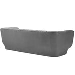 Entertain Vertical Channel Tufted Performance Velvet Sofa in Gray