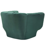 Entertain Vertical Channel Tufted Performance Velvet Armchair in Green