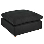 Commix 4 Piece Down Filled Overstuffed Sectional Sofa Set in Black