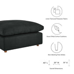Commix 4 Piece Down Filled Overstuffed Sectional Sofa Set in Black