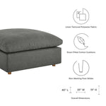 Commix 4 Piece Down Filled Overstuffed Sectional Sofa Set in Gray