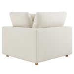 Commix 4 Piece Down Filled Overstuffed Sectional Sofa Set in Light Beige