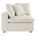 Commix 4 Piece Down Filled Overstuffed Sectional Sofa Set in Light Beige