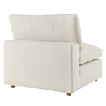 Commix 4 Piece Down Filled Overstuffed Sectional Sofa Set in Light Beige