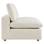 Commix 4 Piece Down Filled Overstuffed Sectional Sofa Set in Light Beige