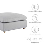 Commix 4 Piece Down Filled Overstuffed Sectional Sofa Set in Light Gray