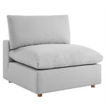 Commix 4 Piece Down Filled Overstuffed Sectional Sofa Set in Light Gray