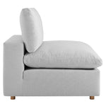 Commix 4 Piece Down Filled Overstuffed Sectional Sofa Set in Light Gray
