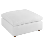 Commix 4 Piece Down Filled Overstuffed Sectional Sofa Set in Pure White