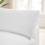 Commix 4 Piece Down Filled Overstuffed Sectional Sofa Set in Pure White