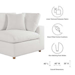Commix 4 Piece Down Filled Overstuffed Sectional Sofa Set in Pure White