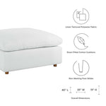Commix 4 Piece Down Filled Overstuffed Sectional Sofa Set in Pure White