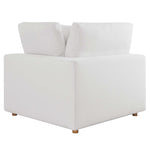 Commix 4 Piece Down Filled Overstuffed Sectional Sofa Set in Pure White