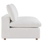 Commix 4 Piece Down Filled Overstuffed Sectional Sofa Set in Pure White
