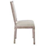 Court Upholstered Fabric Dining Side Chair Set of 2 in Beige