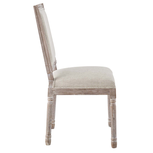 Court Upholstered Fabric Dining Side Chair Set of 2 in Beige