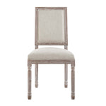 Court Upholstered Fabric Dining Side Chair Set of 2 in Beige