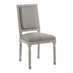 Court Upholstered Fabric Dining Side Chair Set of 2 in Light Gray