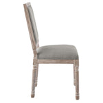 Court Upholstered Fabric Dining Side Chair Set of 2 in Light Gray