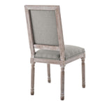 Court Upholstered Fabric Dining Side Chair Set of 2 in Light Gray