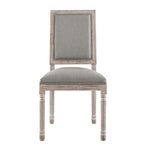 Court Upholstered Fabric Dining Side Chair Set of 2 in Light Gray