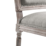 Court Upholstered Fabric Dining Side Chair Set of 2 in Light Gray