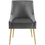 Discern Upholstered Performance Velvet Dining Chair in Gray