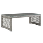 Aura 6 Piece Outdoor Patio Wicker Rattan Set in Gray Gray