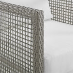 Aura 6 Piece Outdoor Patio Wicker Rattan Set in Gray White