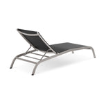 Savannah Mesh Chaise Outdoor Patio Aluminum Lounge Chair in Black