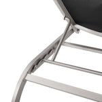 Savannah Mesh Chaise Outdoor Patio Aluminum Lounge Chair in Black