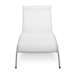 Savannah Mesh Chaise Outdoor Patio Aluminum Lounge Chair in White